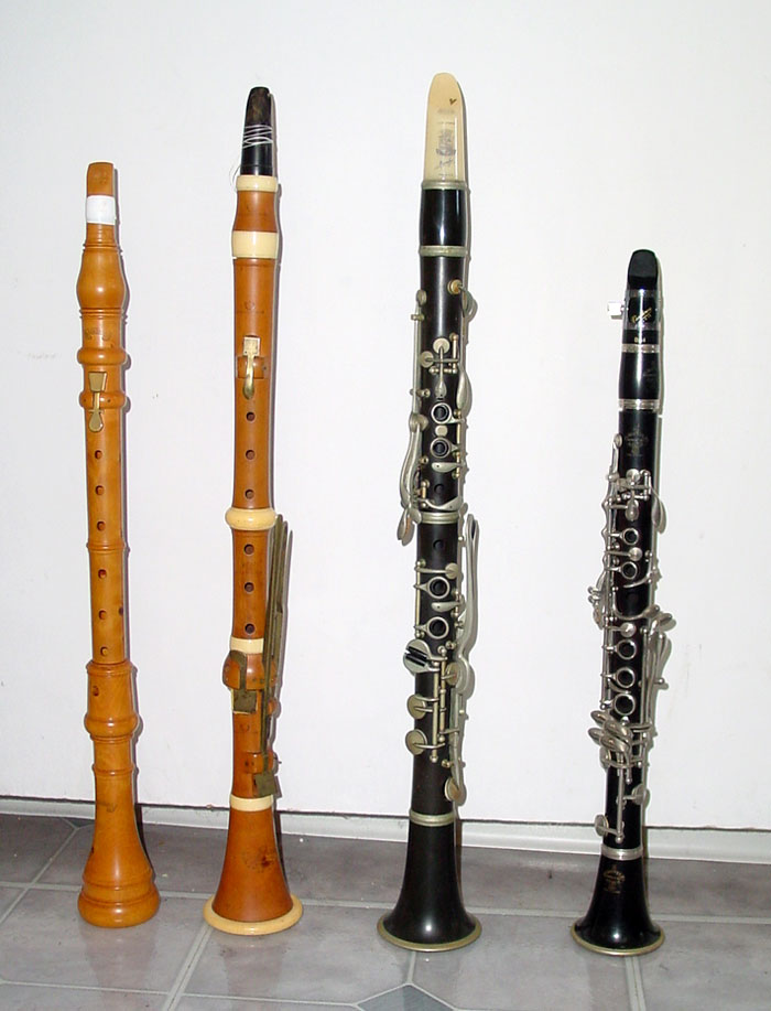 Pictures Of Clarinets. Four more clarinets, Left to